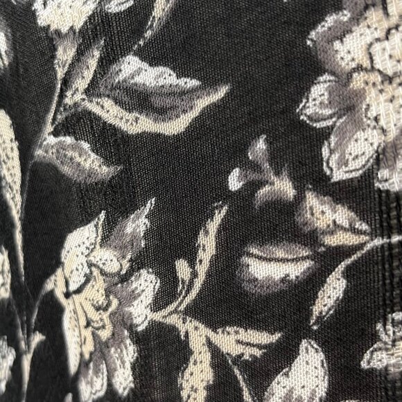 Time And Tru Floral Kimono Womens Black Size Small/Medium New - Picture 6 of 11